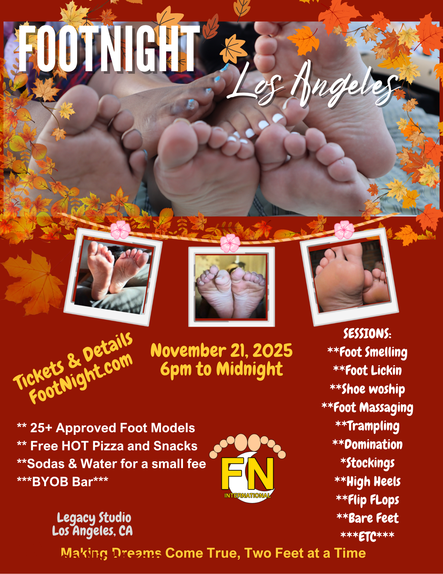 California Feet, foot worship, foot fetish, Loa Angeles Foot Fetish, Foot Party, soles, toes, Foot Event, footnight
