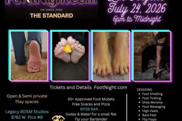 california feet, Los angeles foot worship, foot fetish LA toes, arches, bare feet, beach feet, CA soles, Legacy BDSM Studio